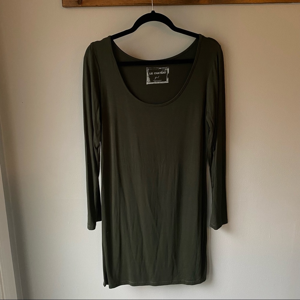 Long sleeved mini dress